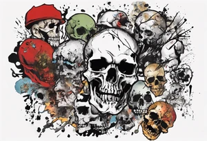 - blot 
- bomb
- atoms splitting
- beauty
- life at a small scale
- man against the world
- doom
- banksy
- no skulls tattoo idea