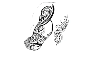 Māori style Celtic 
and bands black and white shading tattoo idea