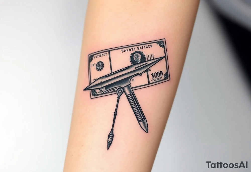 Barber cutthroat money tattoo idea
