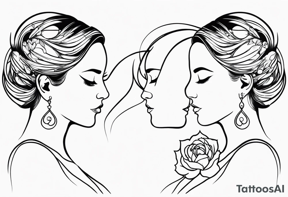 mom daughter infinity tattoo idea