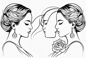 mom daughter infinity tattoo idea