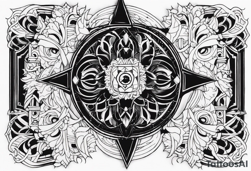 I want a full sleeve berserk cyber sigilism tattoo idea