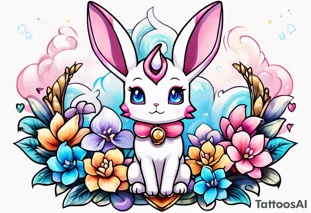 Ditto sylveon tattoo idea