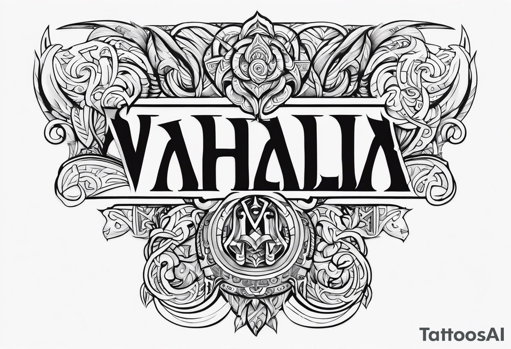 Valhalla viking gods tattoo idea
