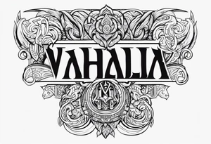 Valhalla viking gods tattoo idea