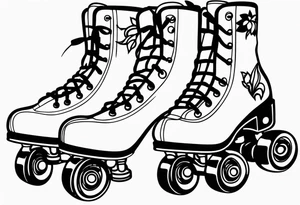 rollerskates tattoo idea