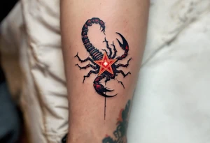 In midnight skies, the ruby-red heart of Scorpius, Antares, glows like the sting of the celestial scorpion. tattoo idea