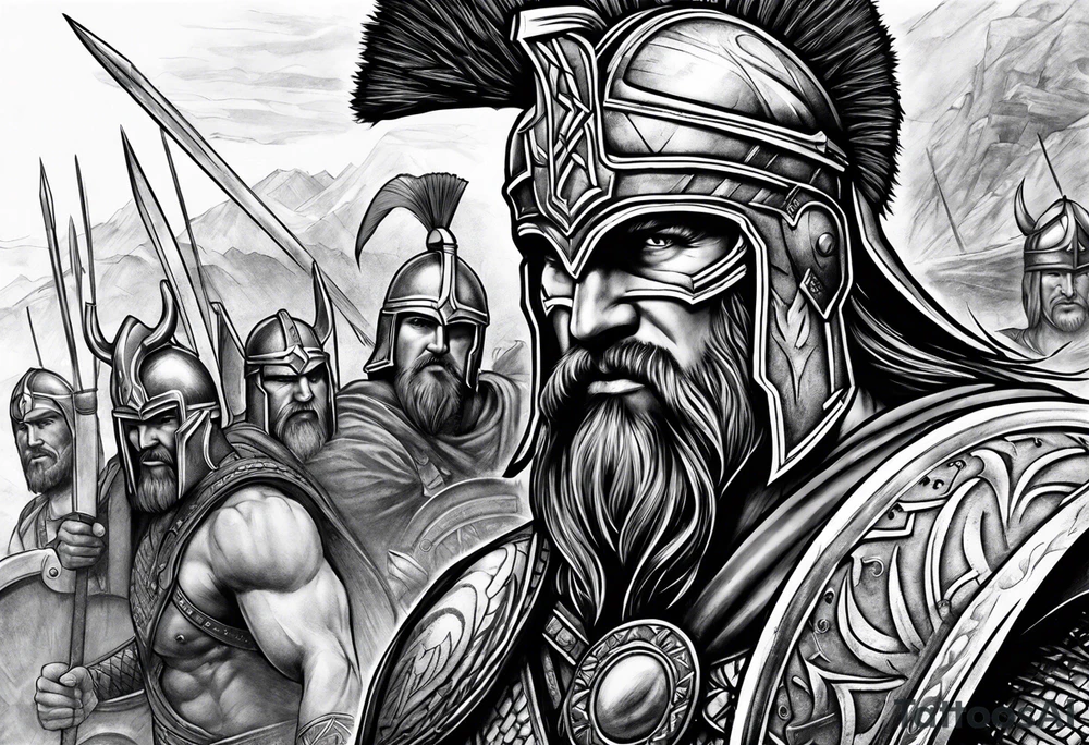 Spartan Warriors & Vikings tattoo idea