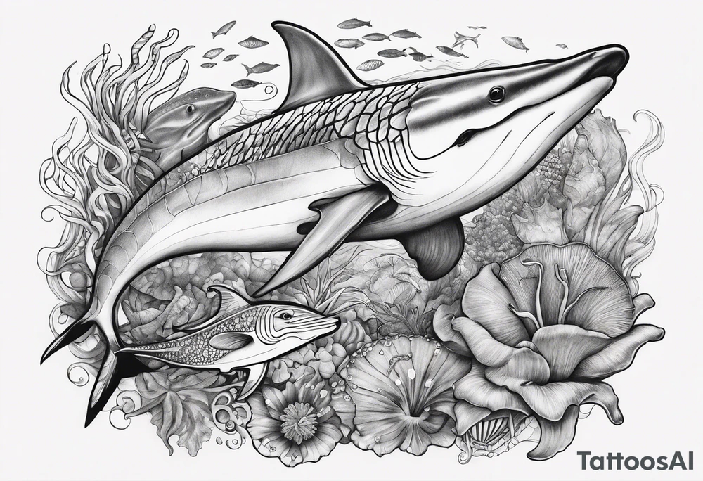 ocean animals tattoo idea