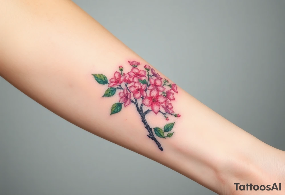 Flowering Hawthorn tree . tattoo idea