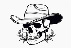 skull cowboy queer tattoo idea