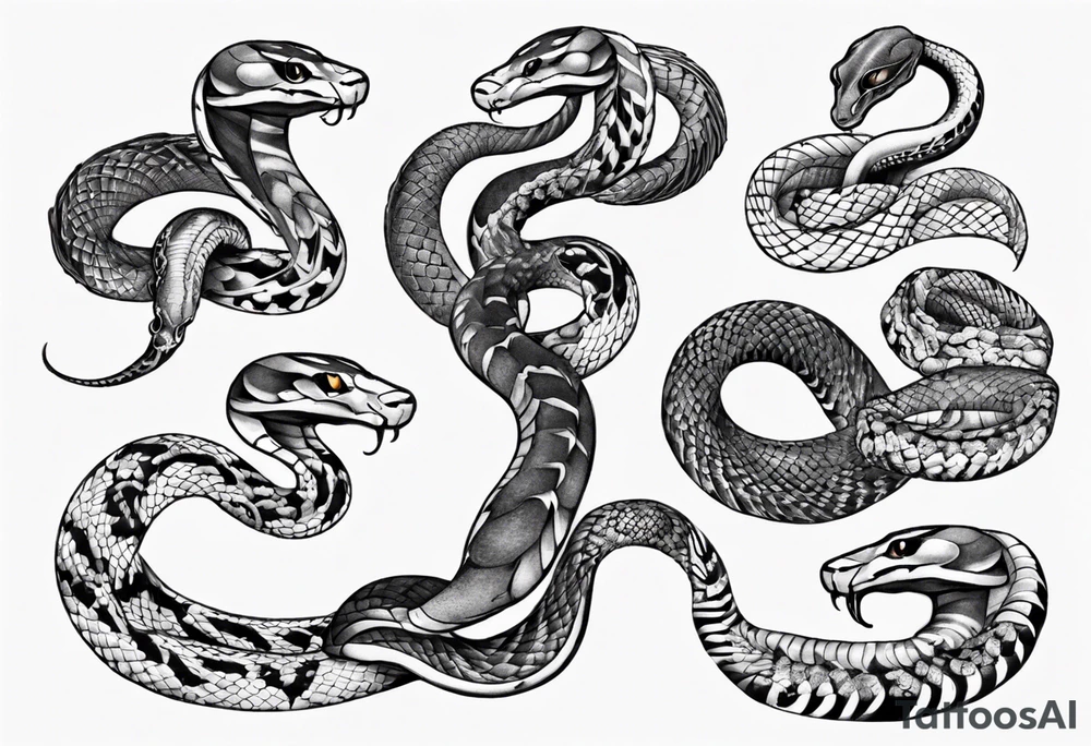 Snake covered in moses tattoo idea