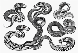 Snake covered in moses tattoo idea