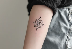 tatuaje conceptual que combine la naturaleza con la ciencia, que incluya muchas figuras geométricas tattoo idea