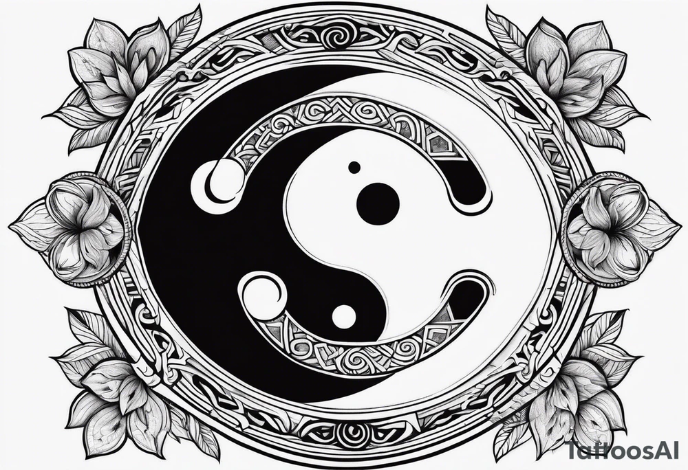 Ying yang with karpa tattoo idea