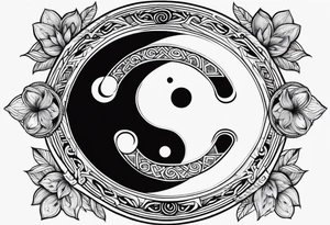Ying yang with karpa tattoo idea