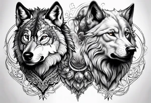 Wolf chimera tattoo idea