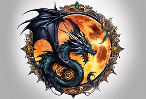 dark sun dragon king tattoo idea