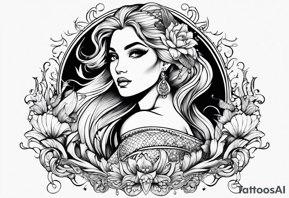 Mermaid tattoo idea
