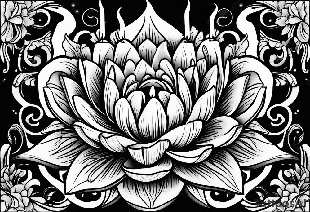 Candle in the darkness alone tattoo idea