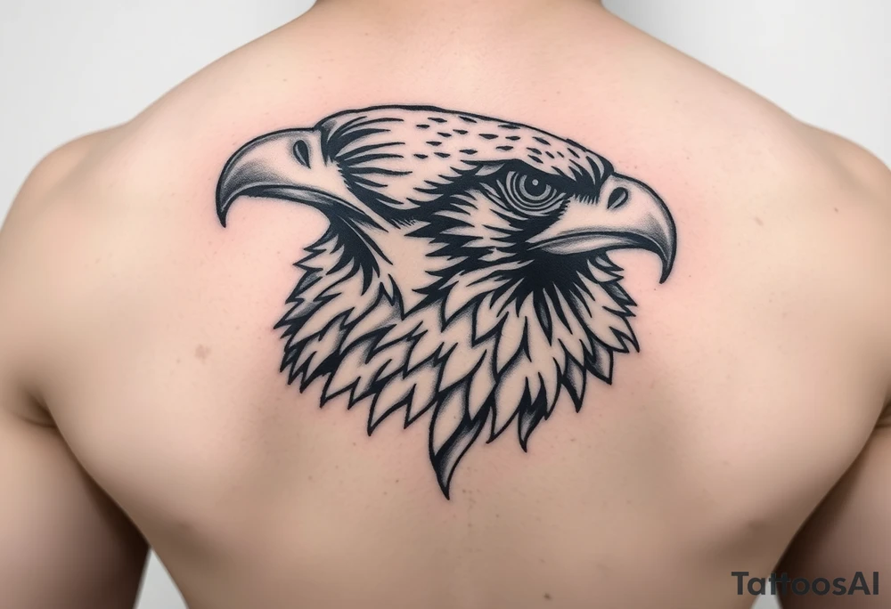 Hawk face as the eastern edge of Iowa tattoo idea