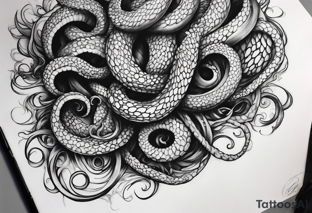 choking tentacle tattoo idea
