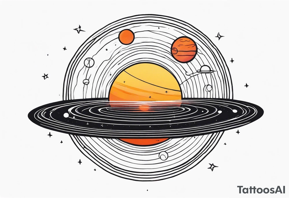 Man,solar, planet space tattoo idea
