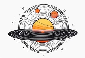 Man,solar, planet space tattoo idea