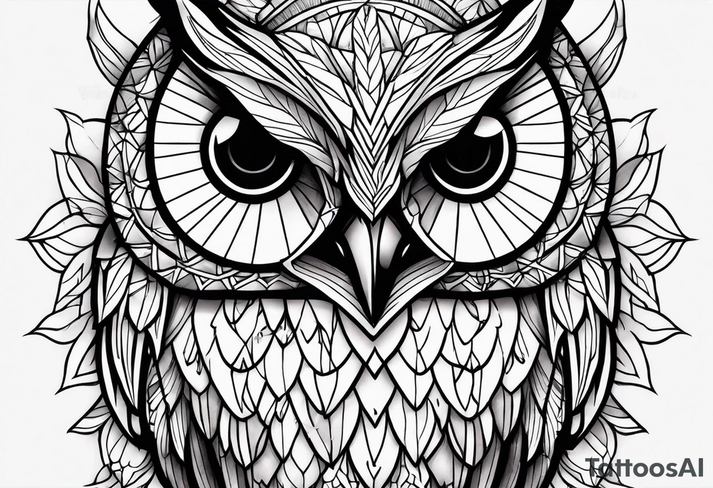 Owl close up tattoo idea