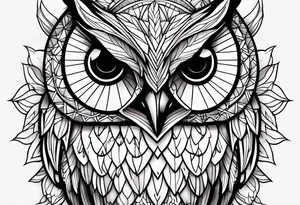 Owl close up tattoo idea