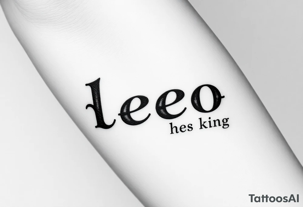 Fancy style "leo" for lion the king birth
 sign tattoo idea