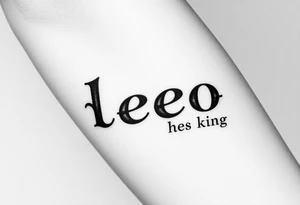 Fancy style "leo" for lion the king birth
 sign tattoo idea