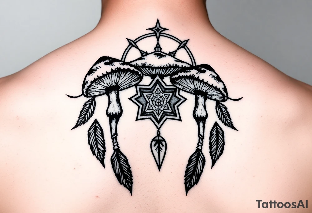 Mushrooms dreamcatcher
Stars tattoo idea