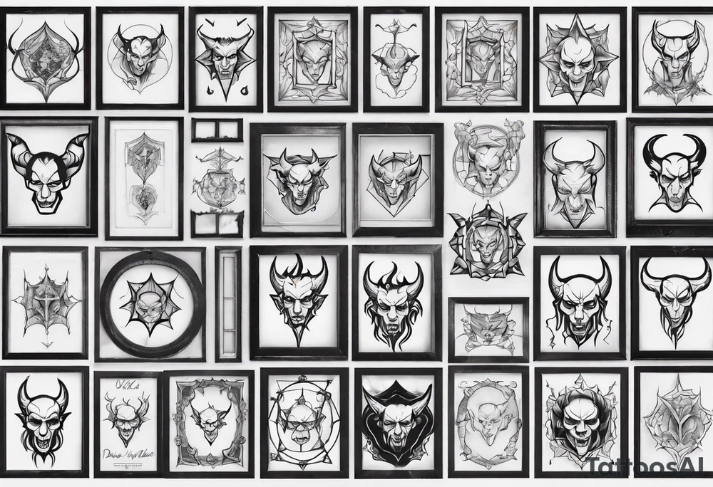 devil in a window tattoo idea