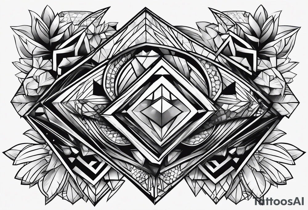 diamonds tattoo idea
