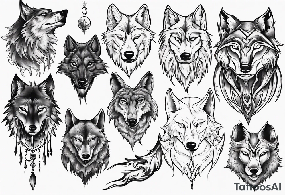 wolf tattoo idea