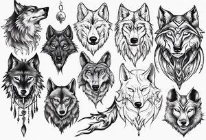 wolf tattoo idea