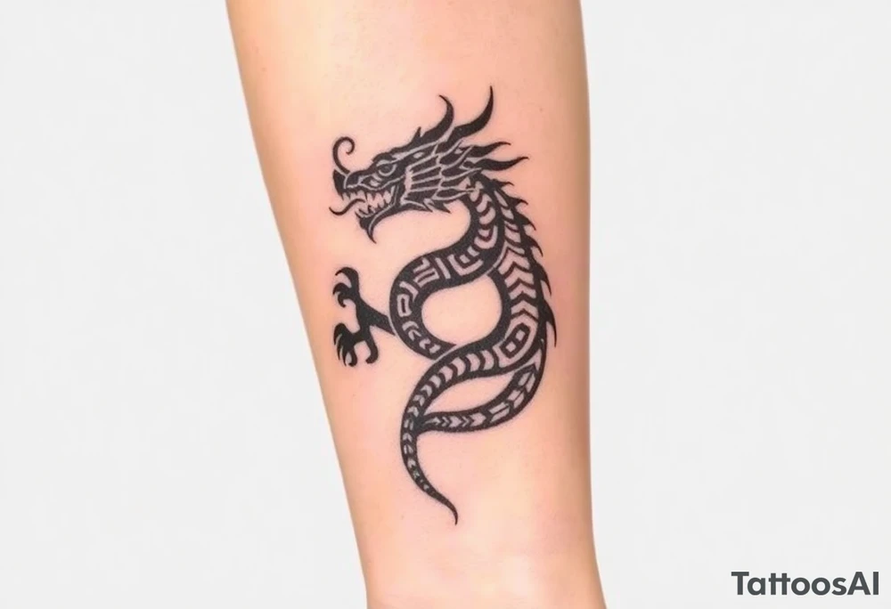 Aztec dragon tattoo idea