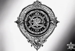 “Carpe Diem” Latin writing with Jedi order logo in the middle tattoo idea