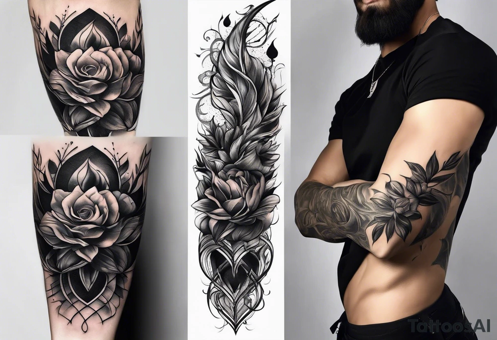 black veins on forearm tattoo idea