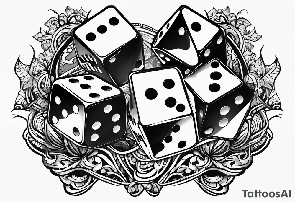 Dice, Don't hear don't speak don't hear tattoo idea