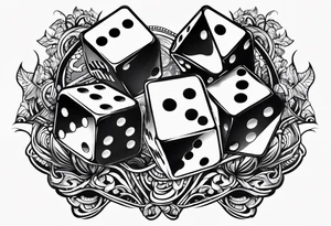 Dice, Don't hear don't speak don't hear tattoo idea