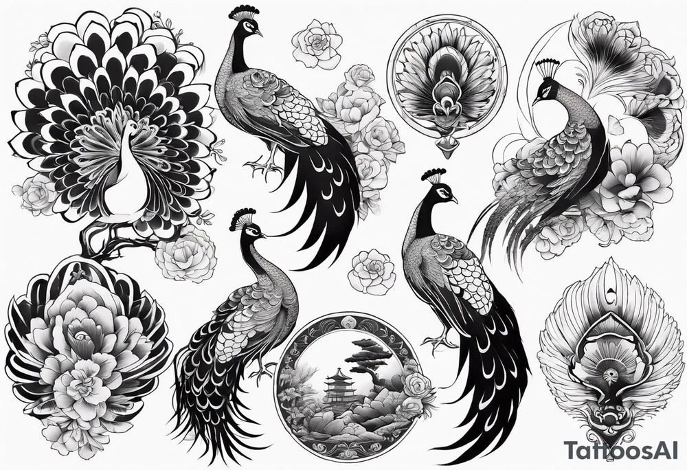peacock tattoo idea