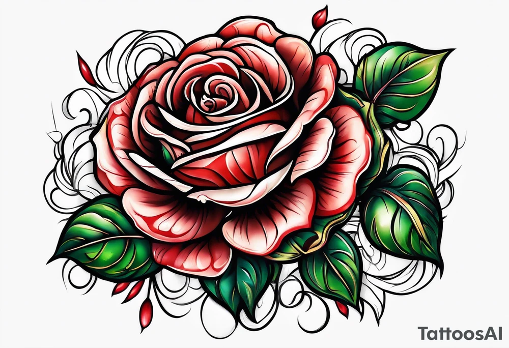 Baseball, roses tattoo idea