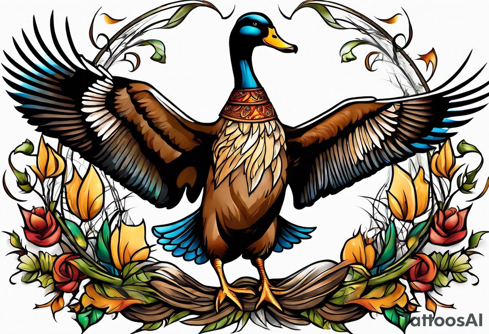Duck and turkey hunting tattoo idea