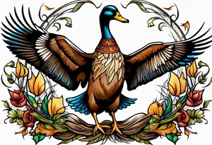 Duck and turkey hunting tattoo idea