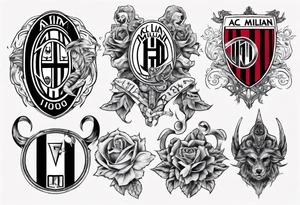 Ac milan tattoo idea