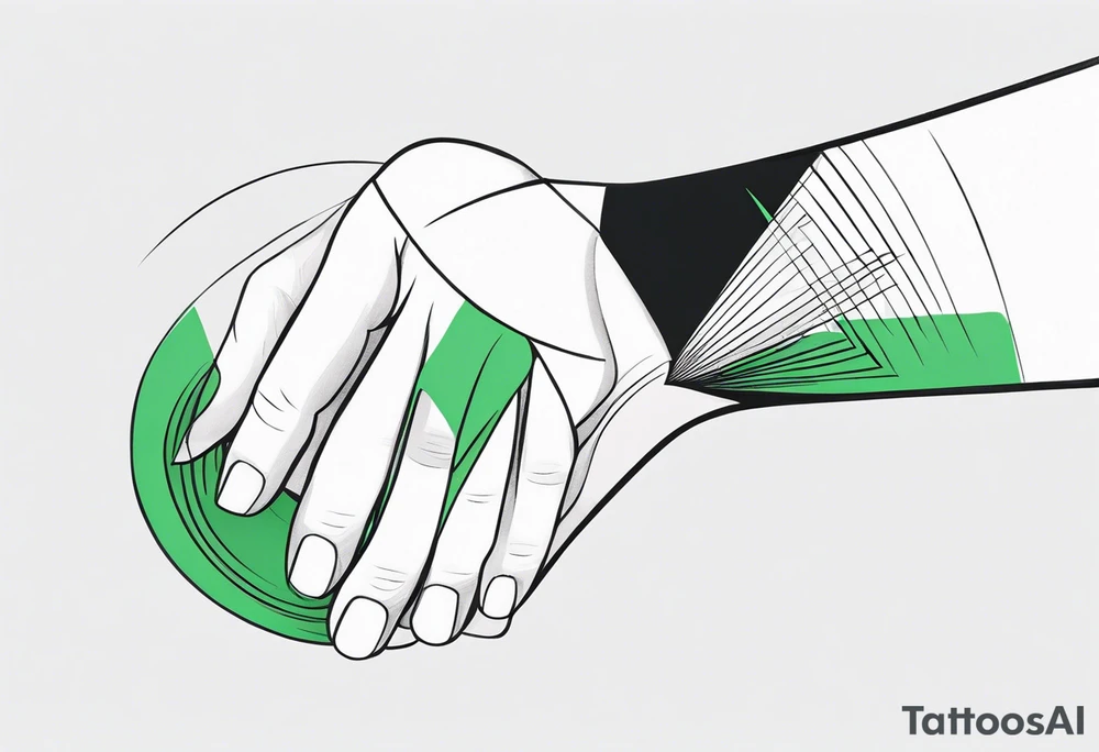 lines around wrist, abstract, green and black, covered from wrist to forearm, fully covered, no borders, blackwork, no people tattoo idea
