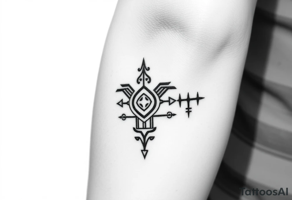 Ecuadorian symbols glyphs tattoo idea