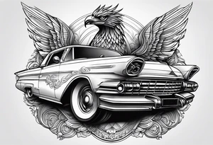 Car low rider gambar garuda tattoo idea